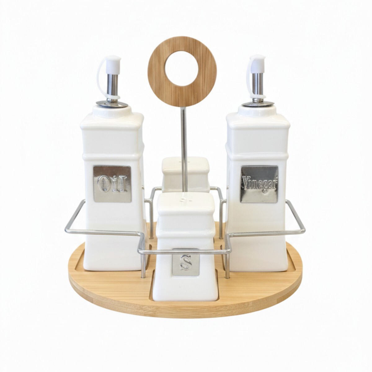 SET DE CONDIMENTERO 4PZAS C/BASE 18X17X20CM 
