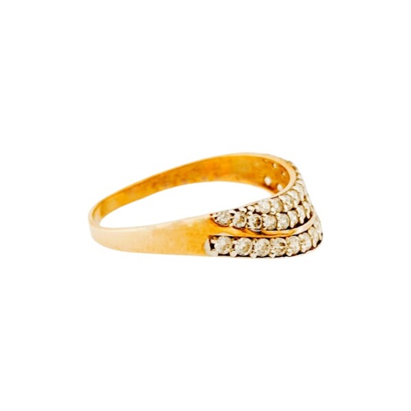 Anillo Tiara-Oro bajo-Piedras zirconias-AN8020 conpiedra