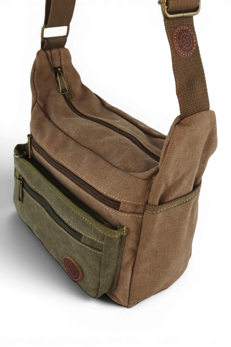 Bolso morral mensajero Marrón
