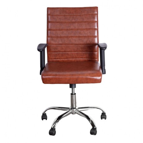 ASIENTO DE OFICINA PU-Y-METAL MARRON HY-537