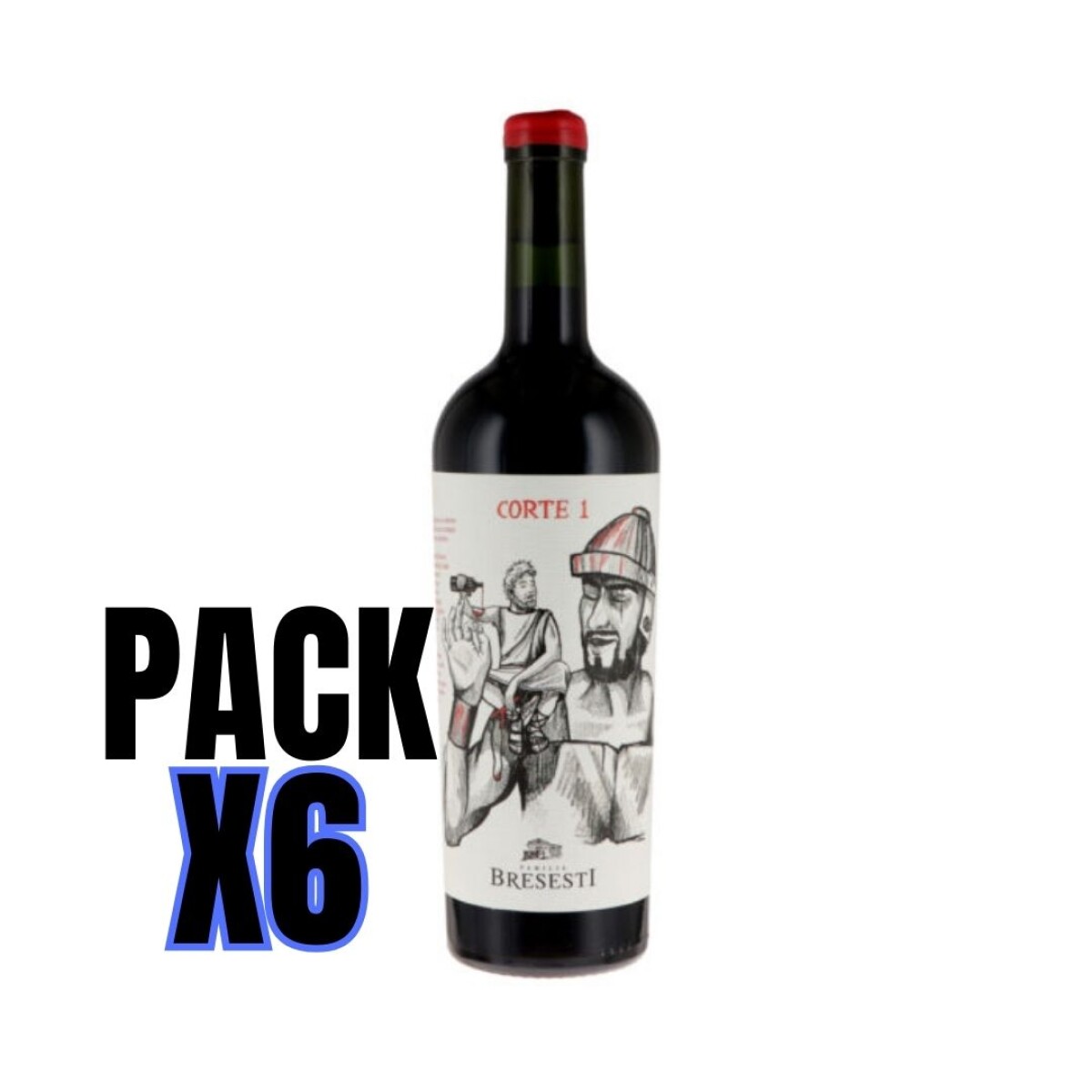 Pack vinos blend Bresesti corte 1 x 6 Botellas 750cc 