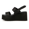 Sandalias Mujer Darkness Plataforma Con Dos Tiras Negro