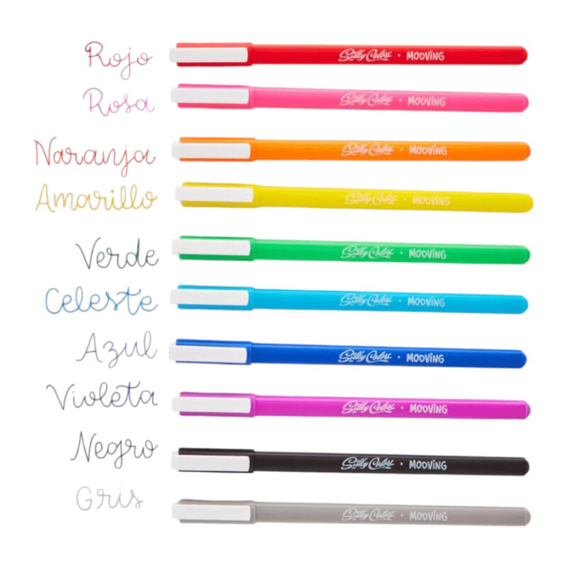 Bolígrafos Gel x10 Colores Mooving Bolígrafos Gel x10 Colores Mooving