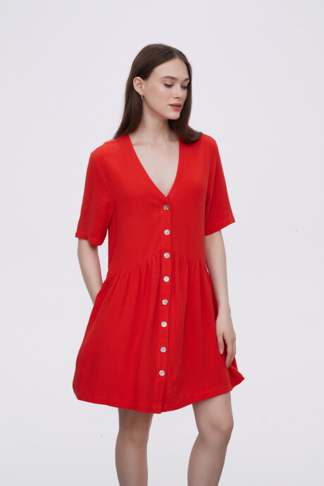 Vestido Kani Rojo Anaranjado