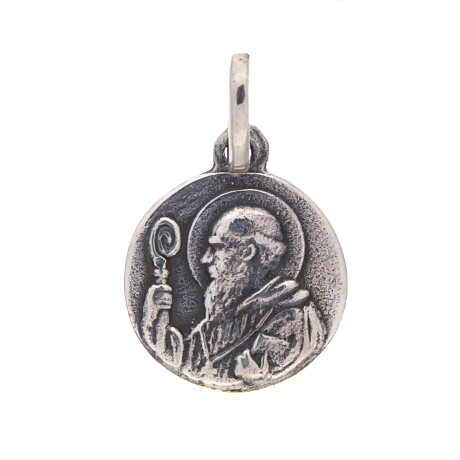 Medalla religiosa de plata 925, SAN BENITO. Medalla religiosa de plata 925, SAN BENITO.