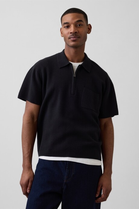 Buzo Tipo Polo Manga Corta Hombre Moonless Night