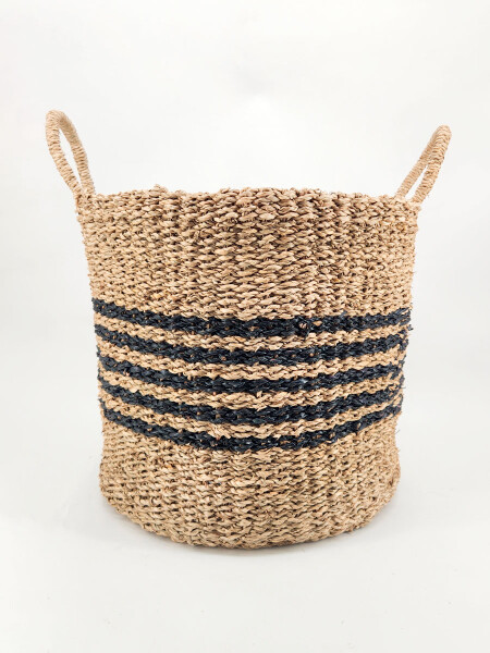 CANASTO RAYAS CON ASAS MARRON