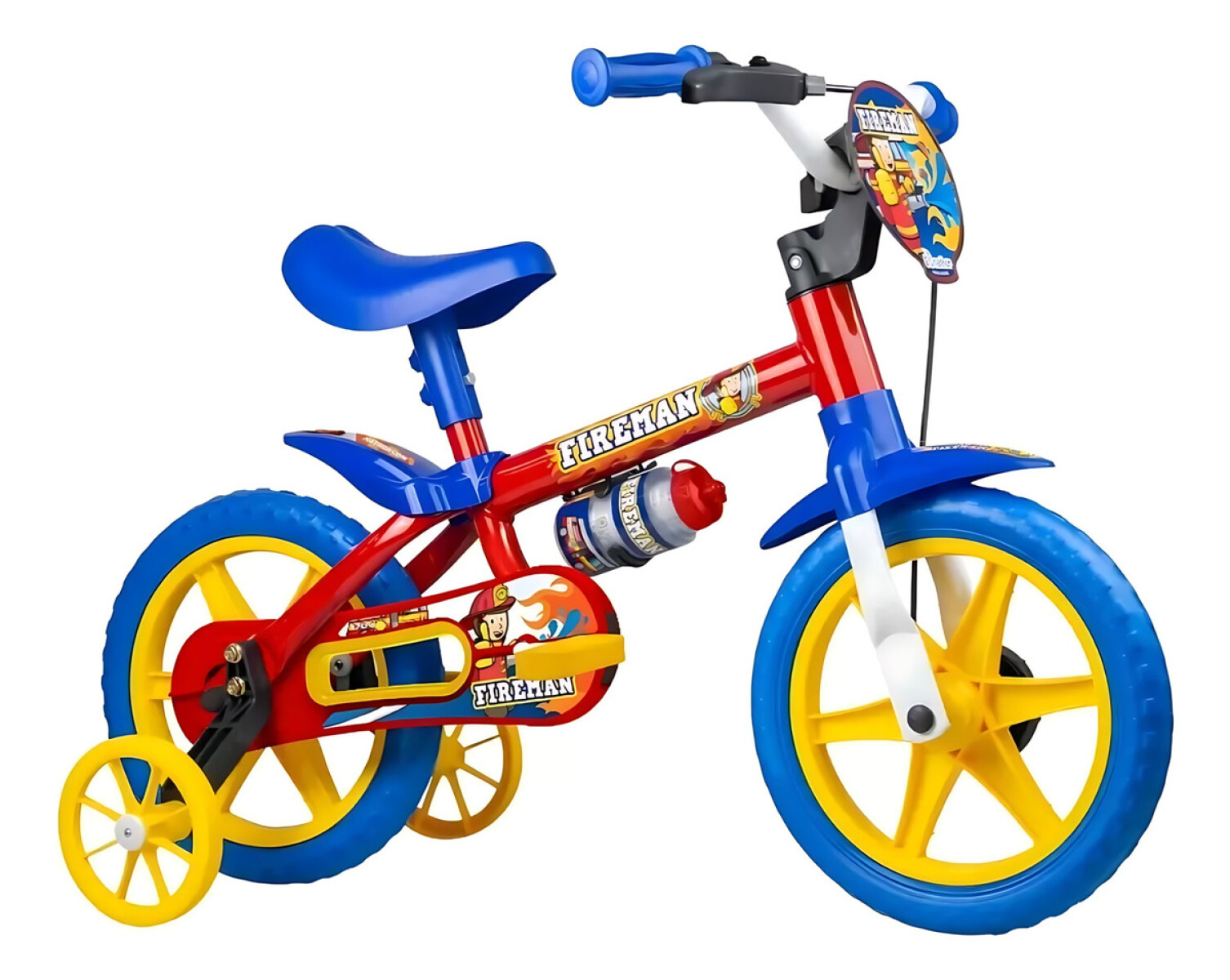 Bicicleta Niño Infantil R12 Con Ruedas De Entrenamiento - Rojo 