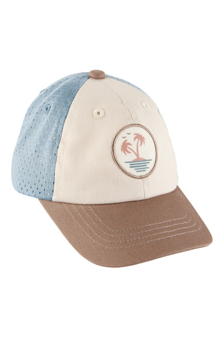 Gorra con visera, estampa palmeras Sin color