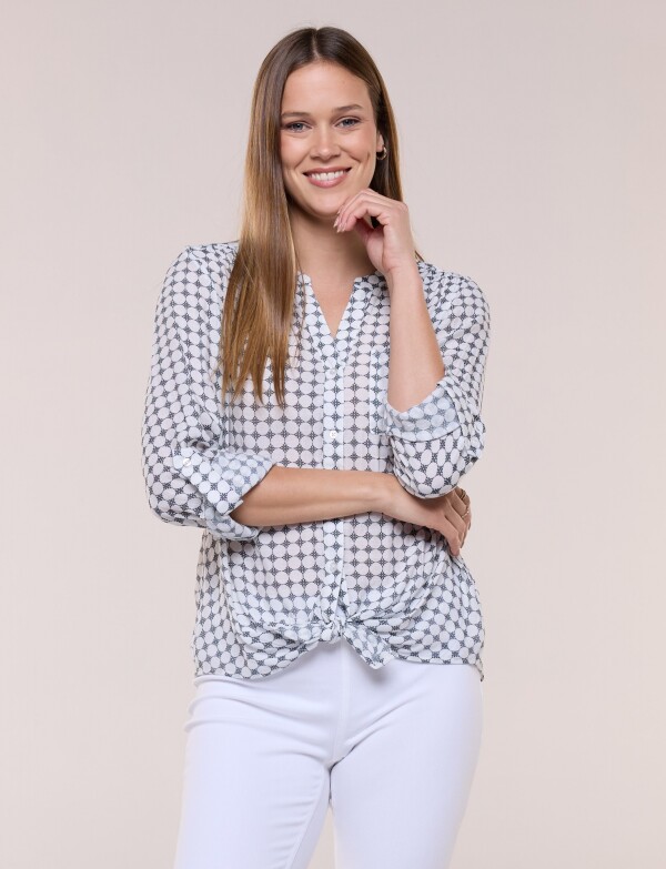 Blusa Nudo BLANCO/AZUL