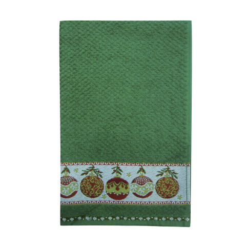 Repasador Dohler Bordado Jacquard Navidad VERDE 1