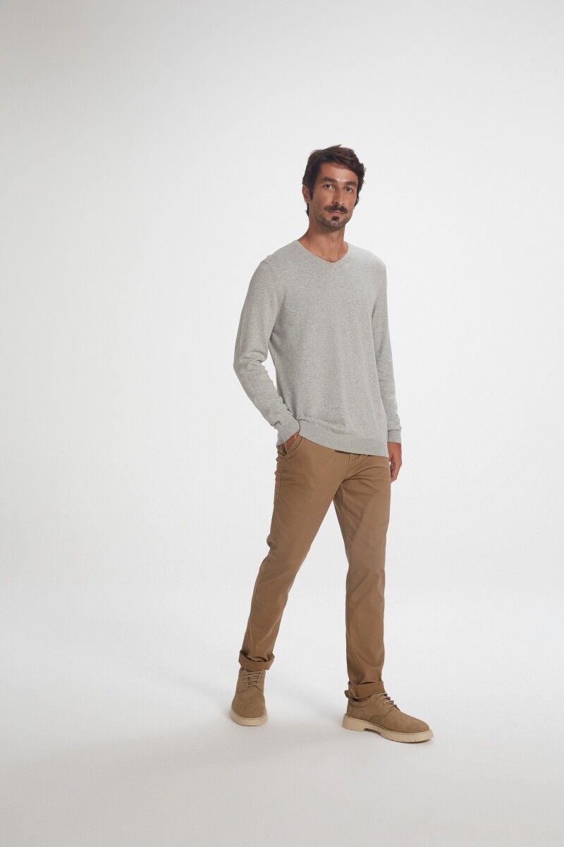 BLUSAO MASCULINO ADULTO (SWEATER) - CINZA MESCLA 
