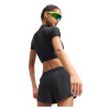 Top UA HeatGear Crop Mock SS Mujer 6010006-008 Negro