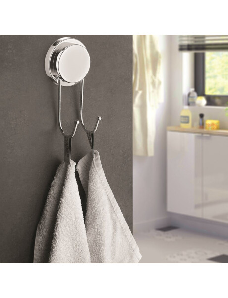 PERCHERO DE PARED DOBLE GANCHO CROMADO PERCHERO DE PARED DOBLE GANCHO CROMADO
