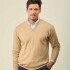 Buzo Lambswool Escote V Beige