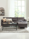 Sofá FALSLEV chaise longue tela gris Sofá FALSLEV chaise longue tela gris
