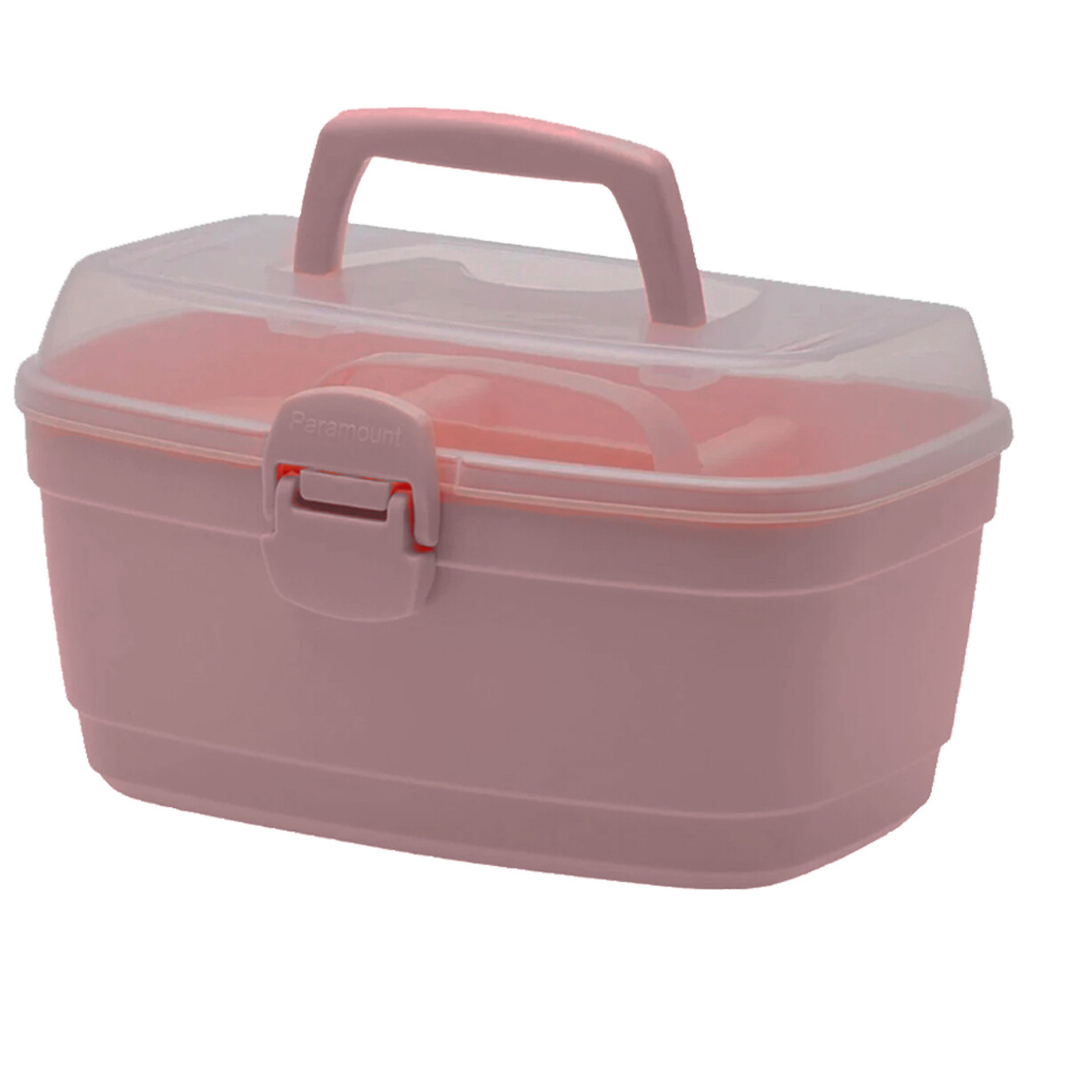 Caja organizadora con bandeja P - ROSADO 