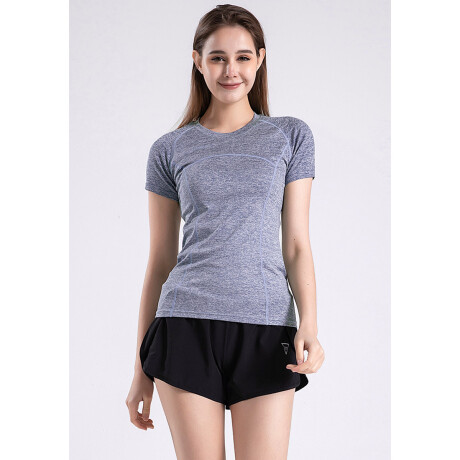 Conjunto Deportivo Dama X5 Top Calza Short Campera Gris