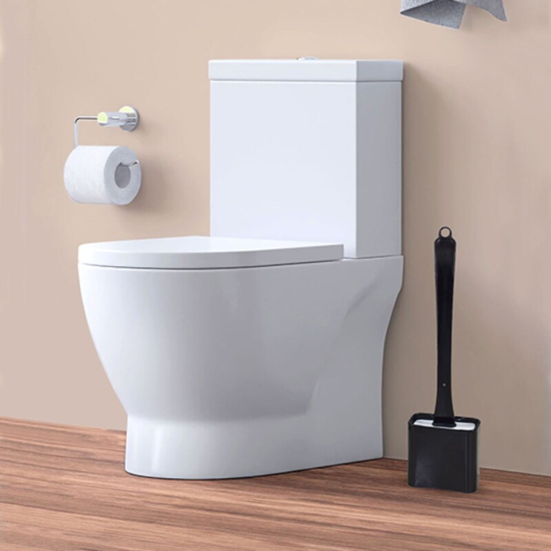 Escobilla de baño con cepillo de silicona NEGRO