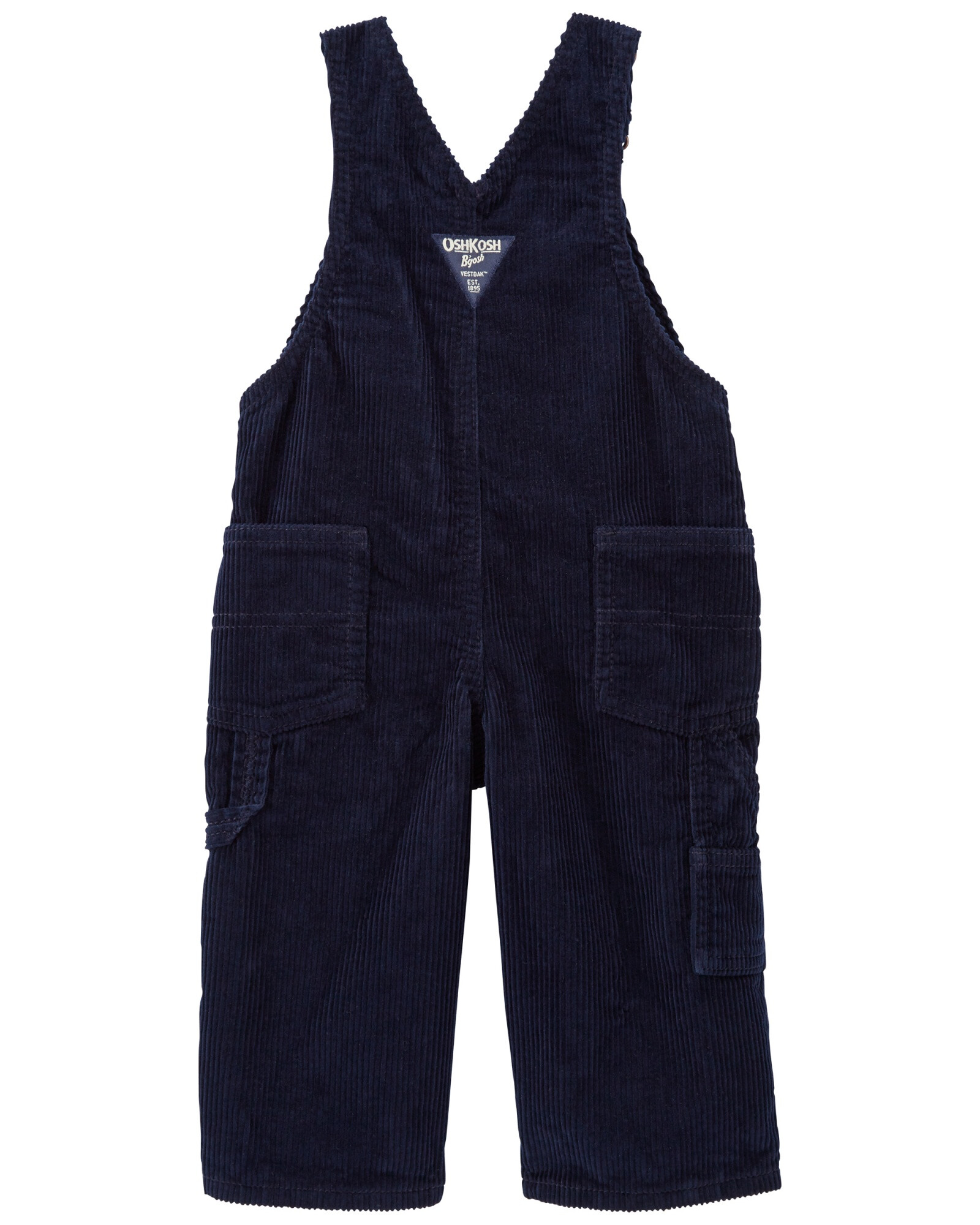 Enterito de pana con forro a cuadros. Talles 6-24M Sin color