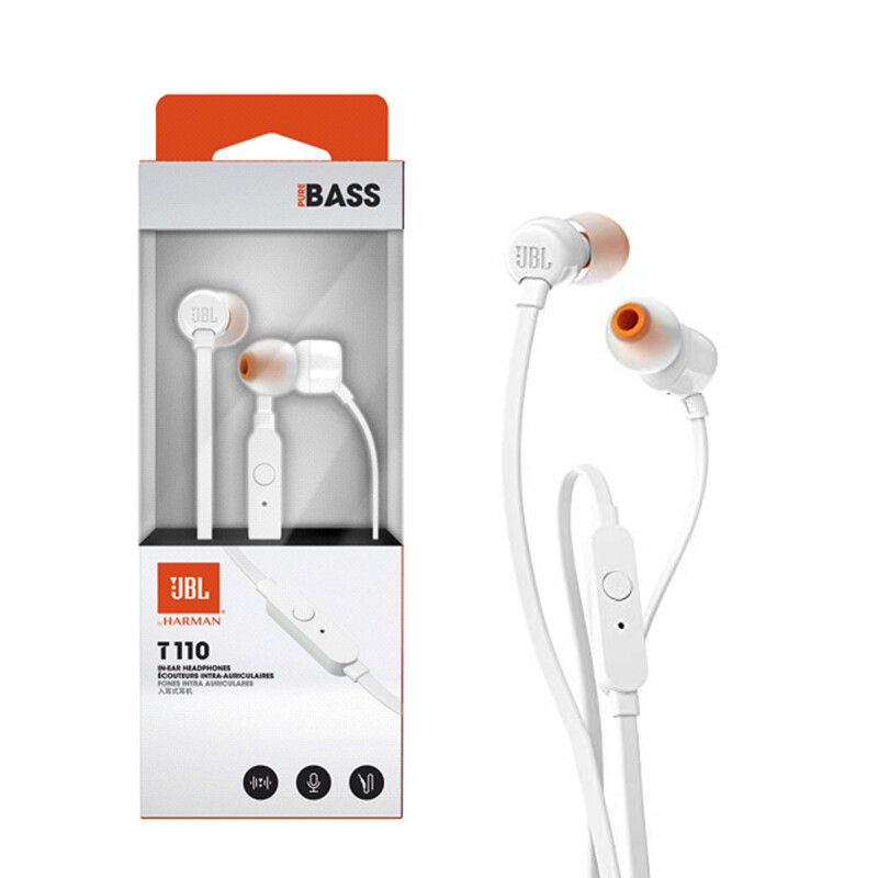 OUTLET-Auriculares JBL TUNE 110 Blanco con micrófono OUTLET-Auriculares JBL TUNE 110 Blanco con micrófono