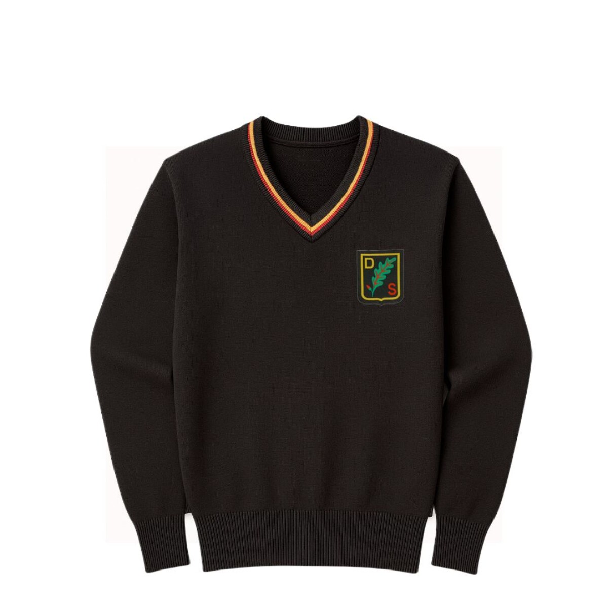 Sweater escote V Alemán Negro