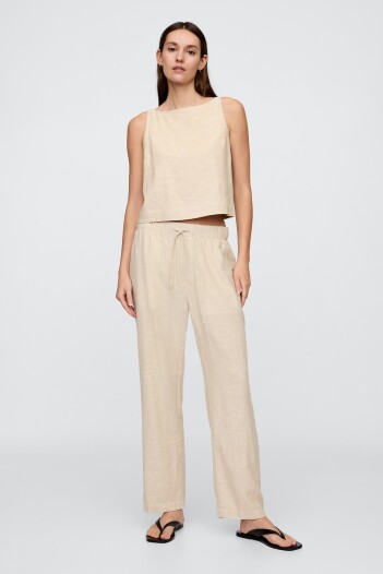 Pantalón De Lino Mujer Flax Linen