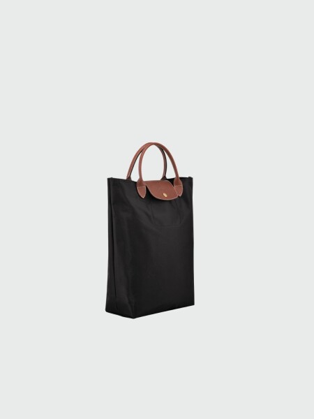 Longchamp - Cartera Tote plegable, de nylon y asa corta, Le pliage M Negro