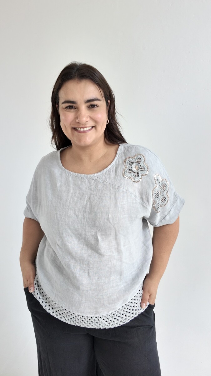 Blusa Helena - Celeste 