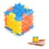 Cubo Magico Laberinto 3D Antiestres Ansiedad Ingenio Puzzle Color Variante Azul