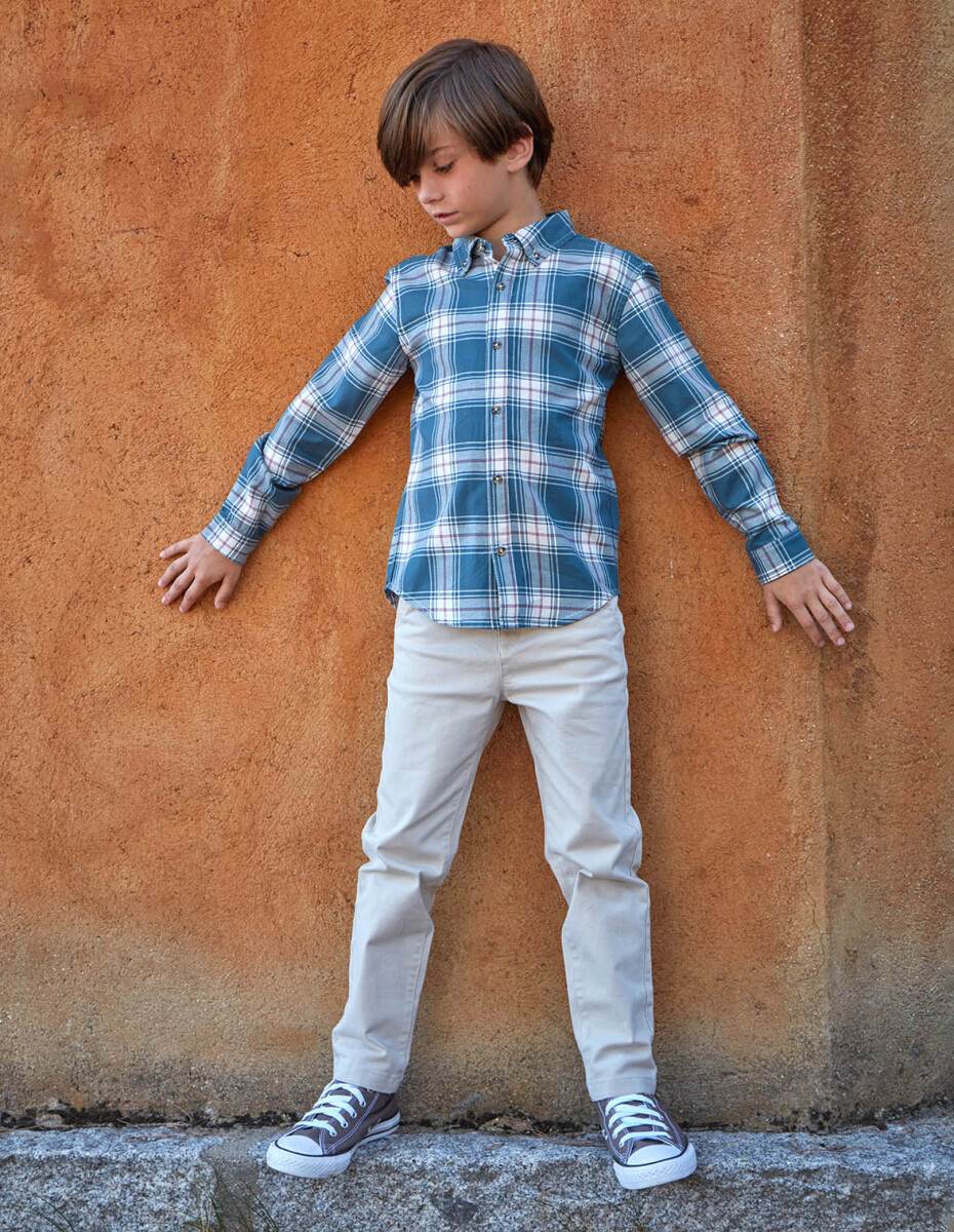 Camisa De Cuadro Escoces - Plomo 