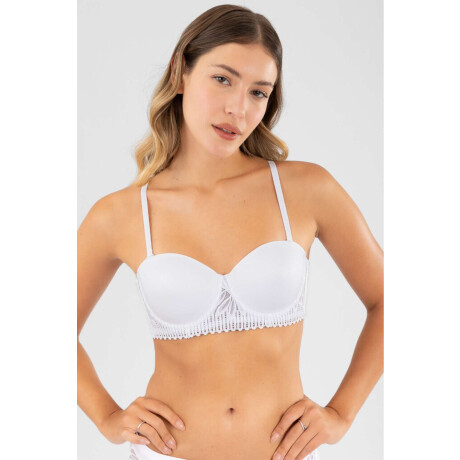 Soutien strapless preformado b&c granate Blanco