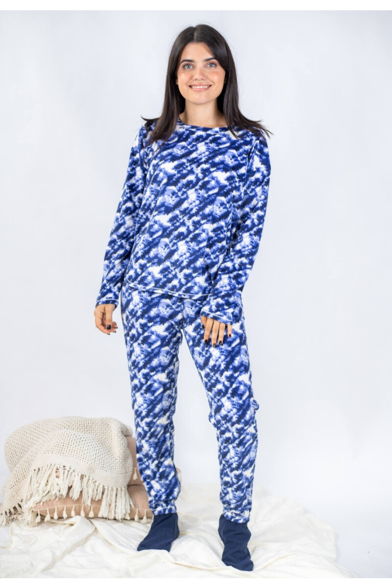 PIJAMA ESTAMPADO ESTAMPADO AZUL