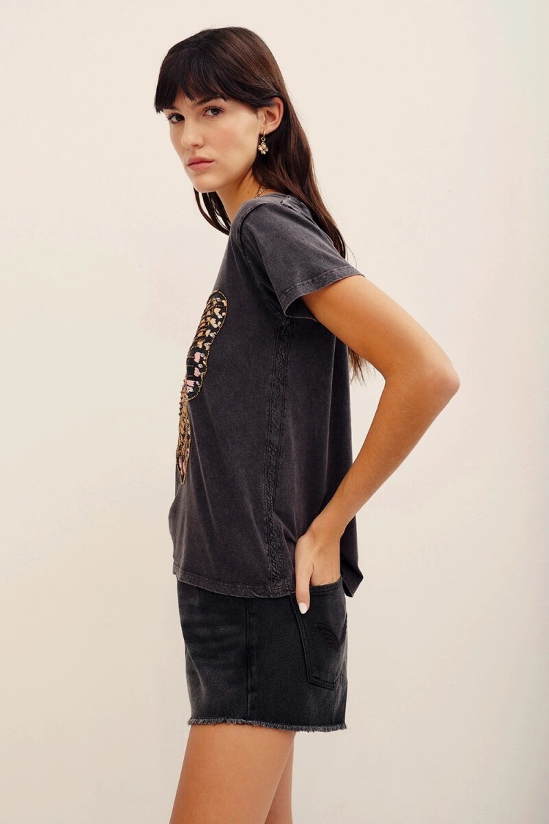 REMERA LUNE FLY Gris Oscuro