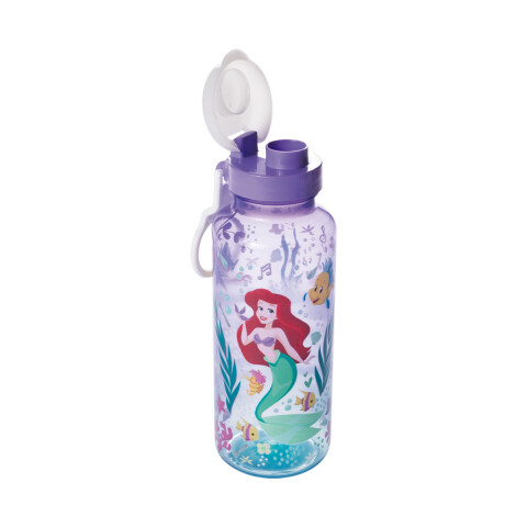 Botella Plática Relieve Princesas Disney 600 ml La Sirenita
