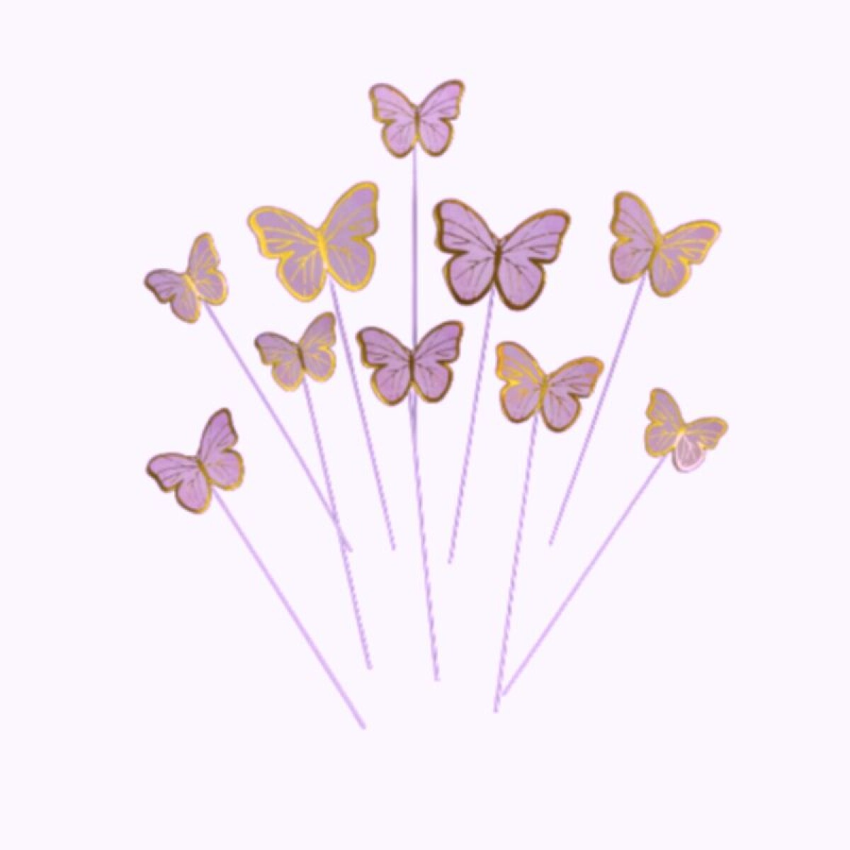 Topper Diseño de Mariposa x12 - Rosada 