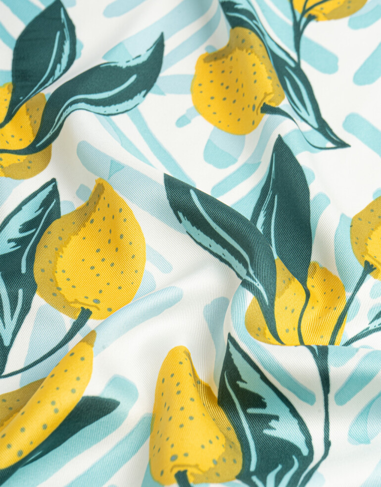 Pañuelos Raso Estampados Varios Pañuelo Raso Estampado - Amarillo Medio