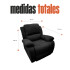 Sofá Sillón Poltrona Reclinable Masajeador Electrico Color Negro Tela
