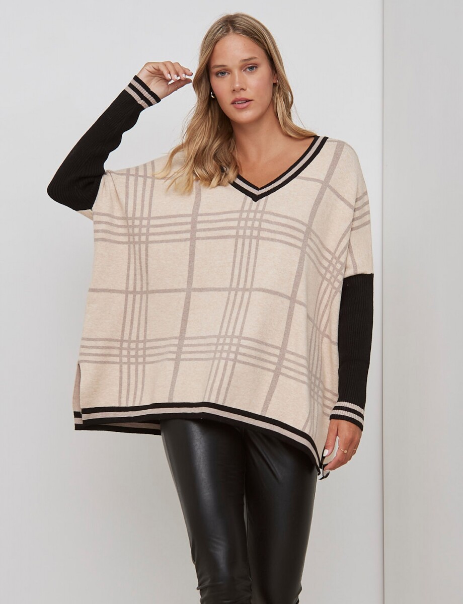 Buzo Colorblock - Beige/multi 