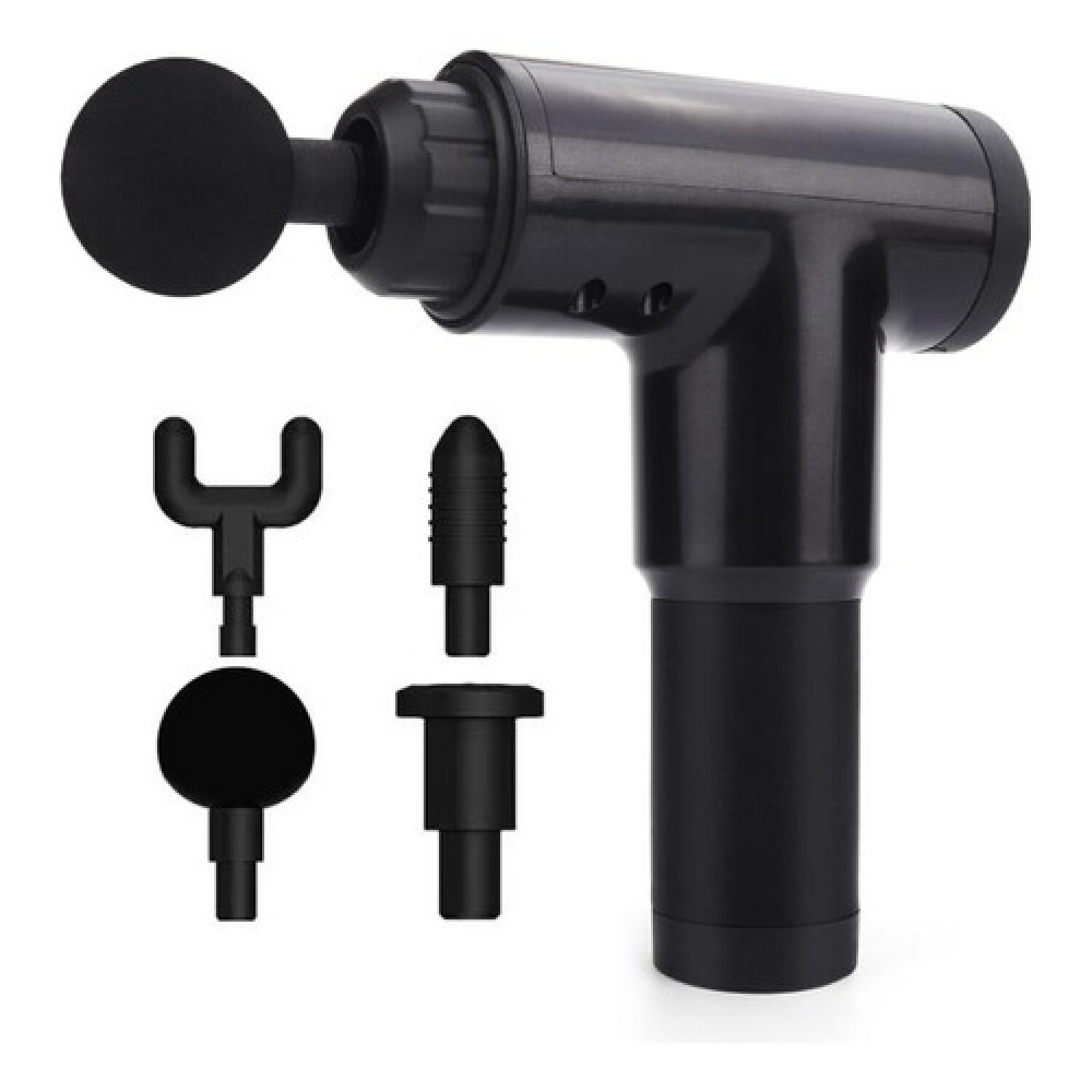 Pistola Masajeadora Corporal Lumax con 4 Cabezales y Velocidad Variable Electroventas