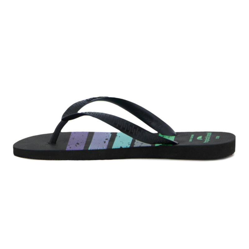 Tropical Brasil Ojota Estampado De Hombre - Negro Negro