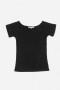 Remera off shoulder mangas cortas NEGRO