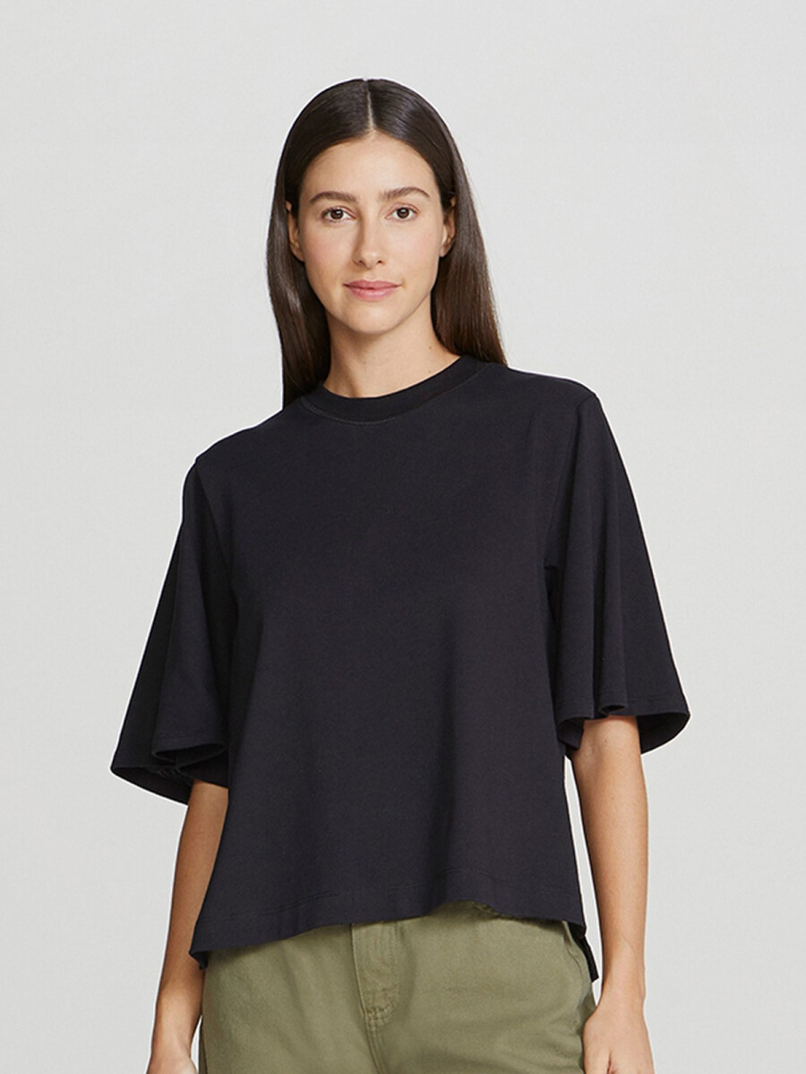 BLUSA FEMENINA CON MANGA EVASÉ - NEGRO 