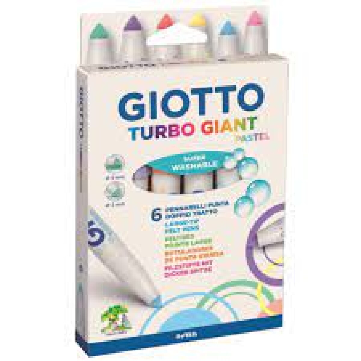 Marcadores turbo giant pastel x6 
