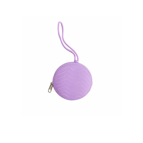 Monedero silicona con colgante Violeta