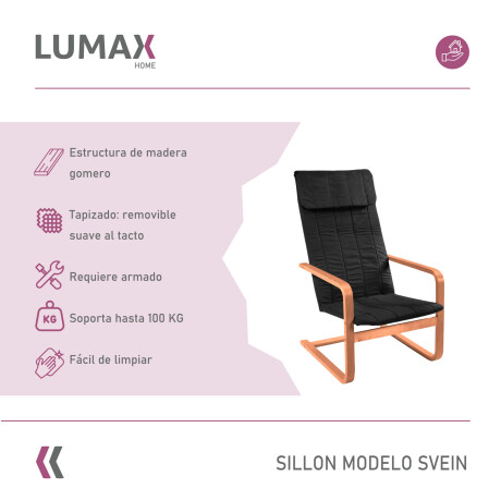 Sillón Silla Lumax Flex Diseño Comodidad y Estilo Negro