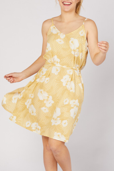 VESTIDO CORTO ISLA RUSTY Mostaza