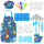 Set N°5 Cocina Niños Delantal + Gorro + 40 Piezas Azul