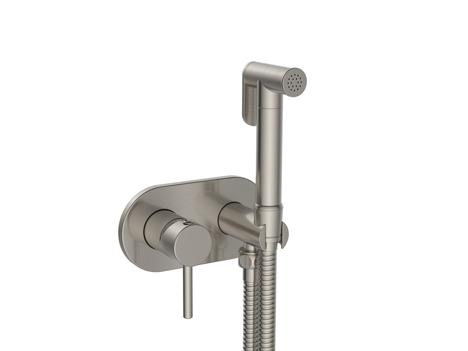 Ducha Higienica De Empotrar Terminacion Brush Nickel Serie Murcia 