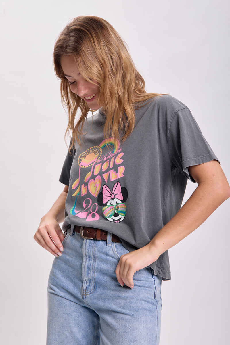 Remera estampa Gris